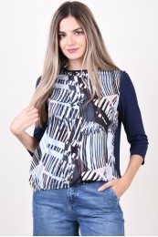 Bluza Dama Sunday 6673 Navy/Black/Crème